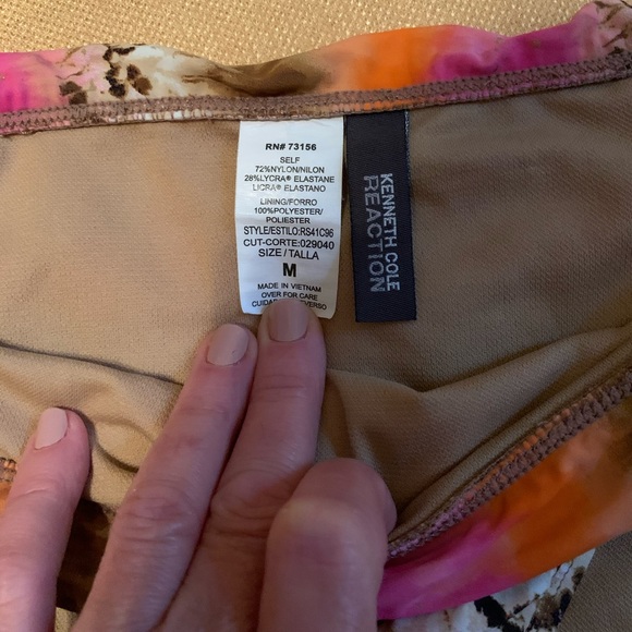 Kenneth Cole 2Pc Bandeau Style Tankini Swimsuit - Picture 13 of 17